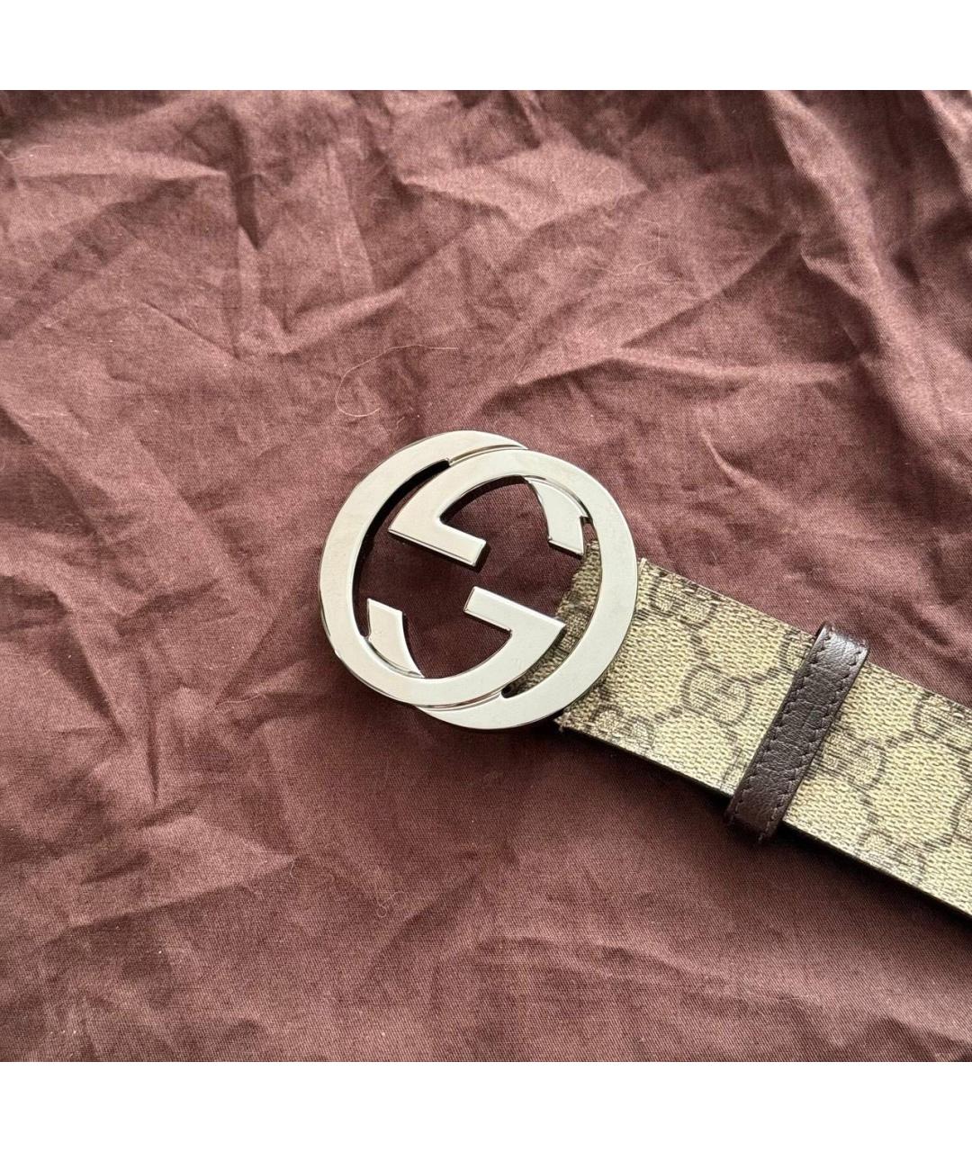 GUCCI Бежевый ремень, фото 3