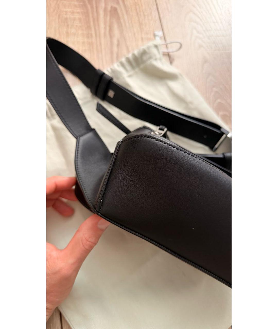 LOEWE Черная кожаная поясная сумка, фото 3