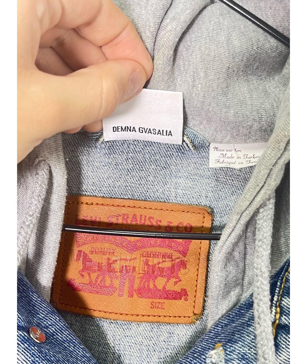VETEMENTS Голубая деним куртка, фото 4