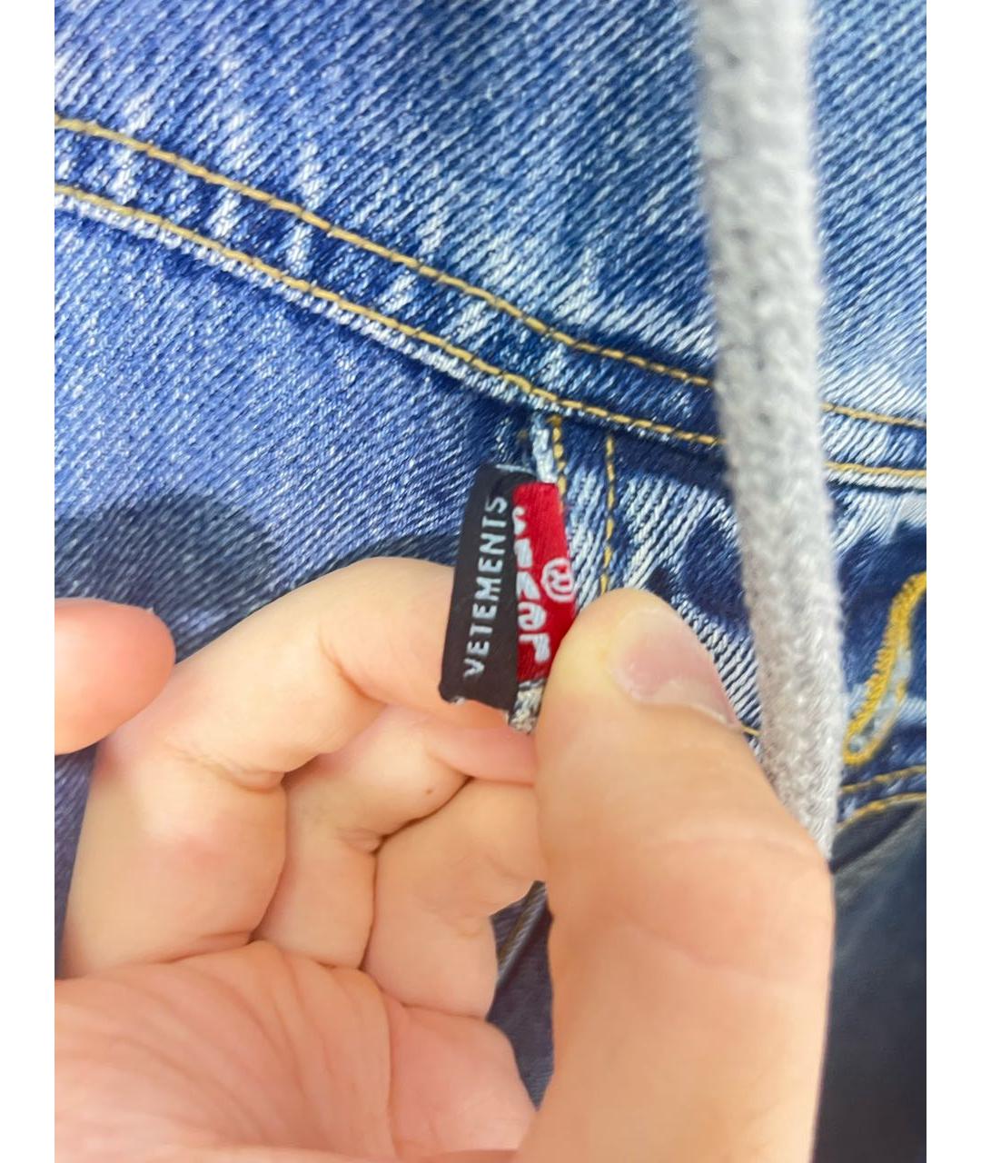 VETEMENTS Голубая деним куртка, фото 6