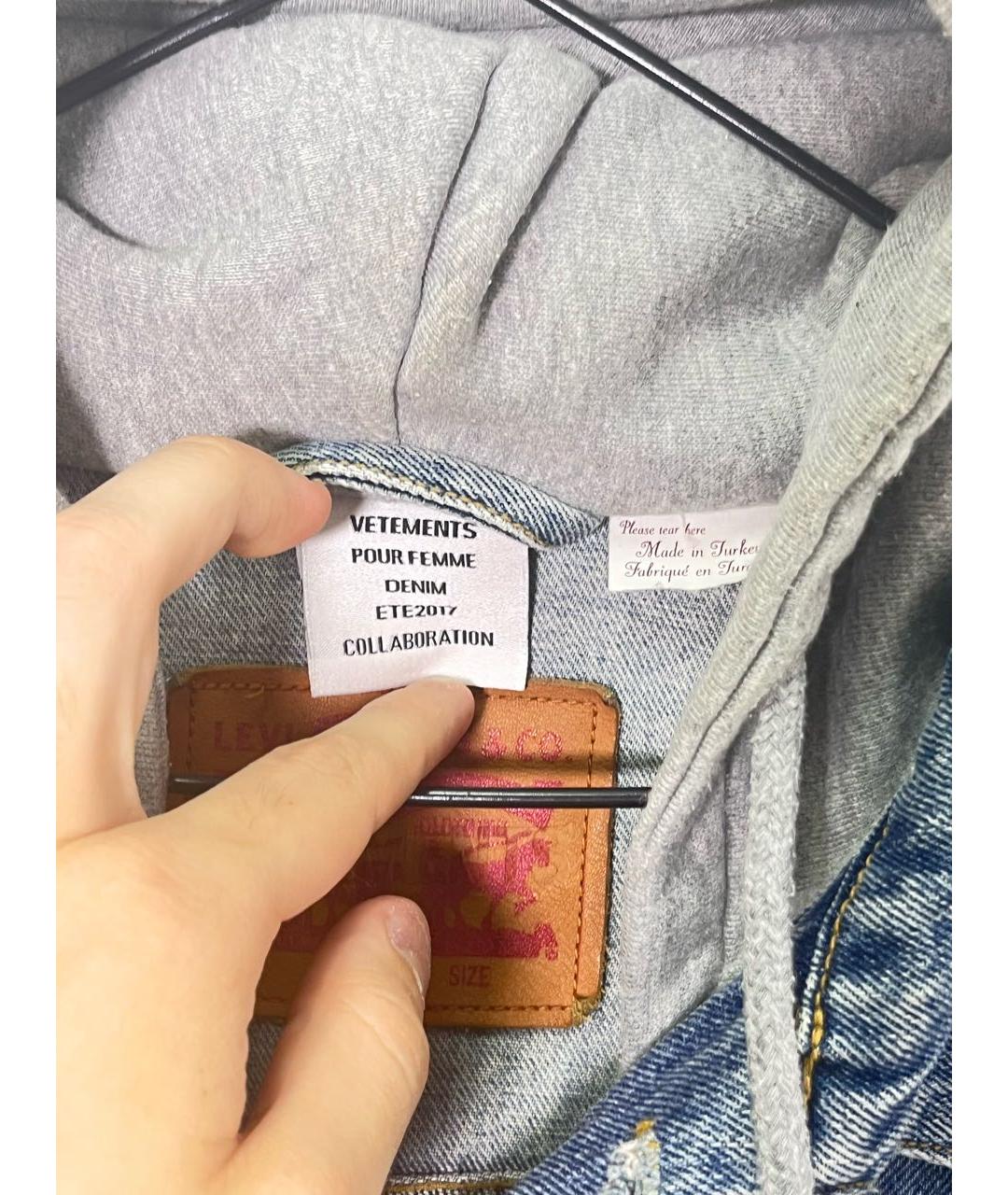VETEMENTS Голубая деним куртка, фото 5