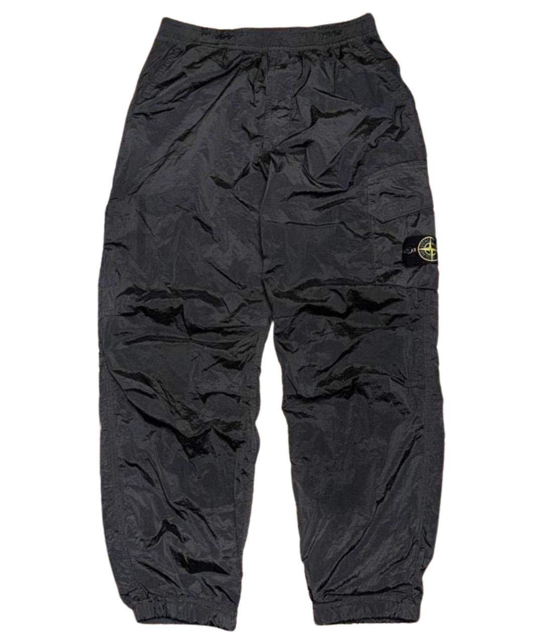STONE ISLAND Черные полиамидовые повседневные брюки, фото 1