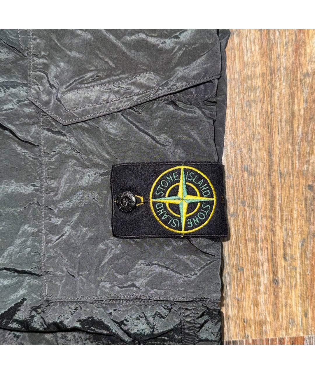 STONE ISLAND Черные полиамидовые повседневные брюки, фото 3