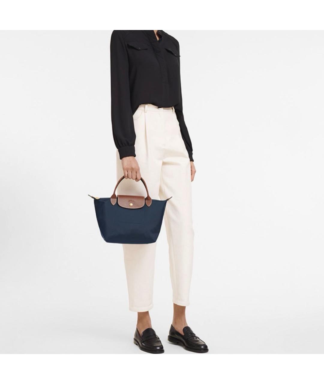 LONGCHAMP Темно-синяя сумка тоут, фото 3
