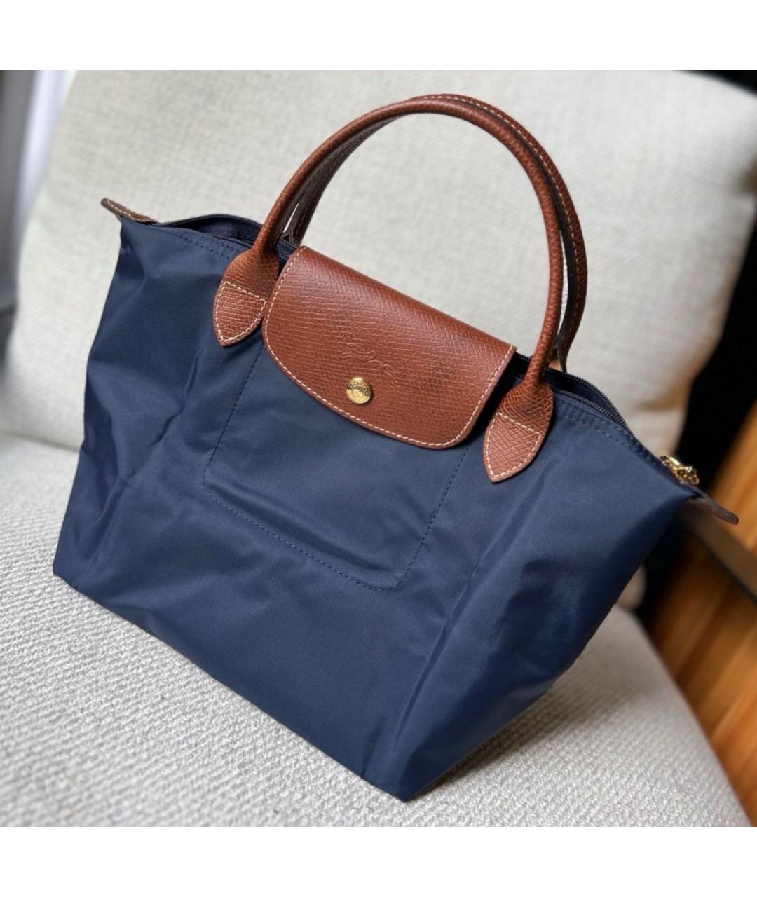 LONGCHAMP Темно-синяя сумка тоут, фото 6