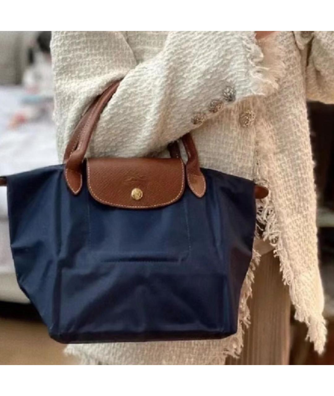 LONGCHAMP Темно-синяя сумка тоут, фото 5