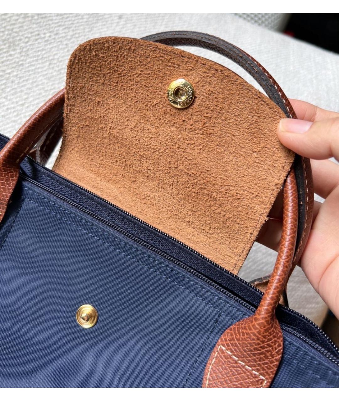 LONGCHAMP Темно-синяя сумка тоут, фото 8