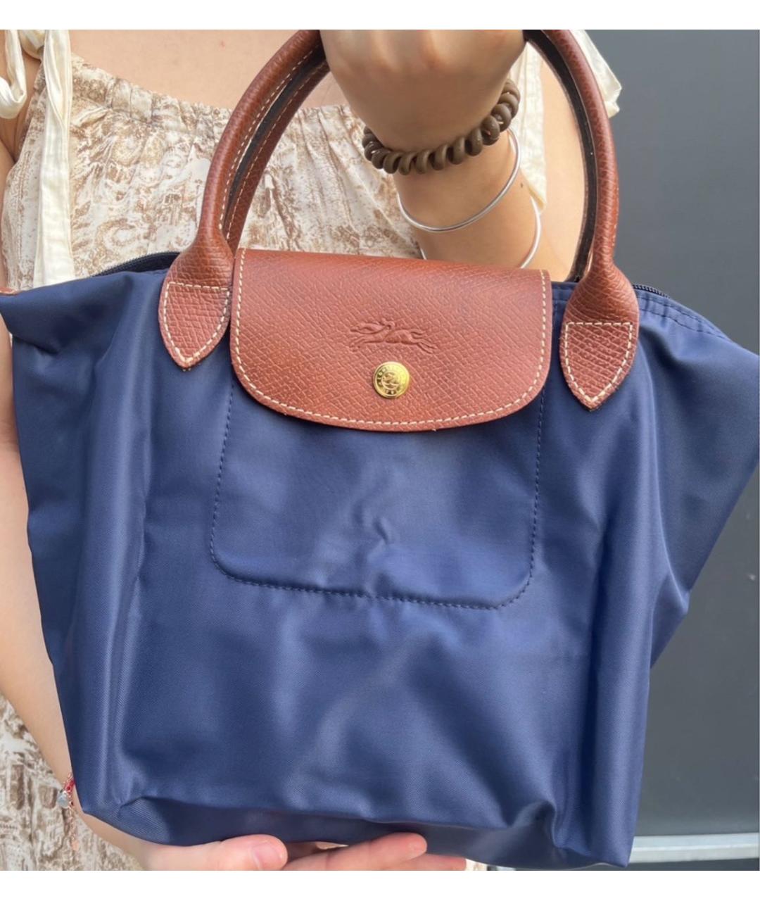 LONGCHAMP Темно-синяя сумка тоут, фото 7