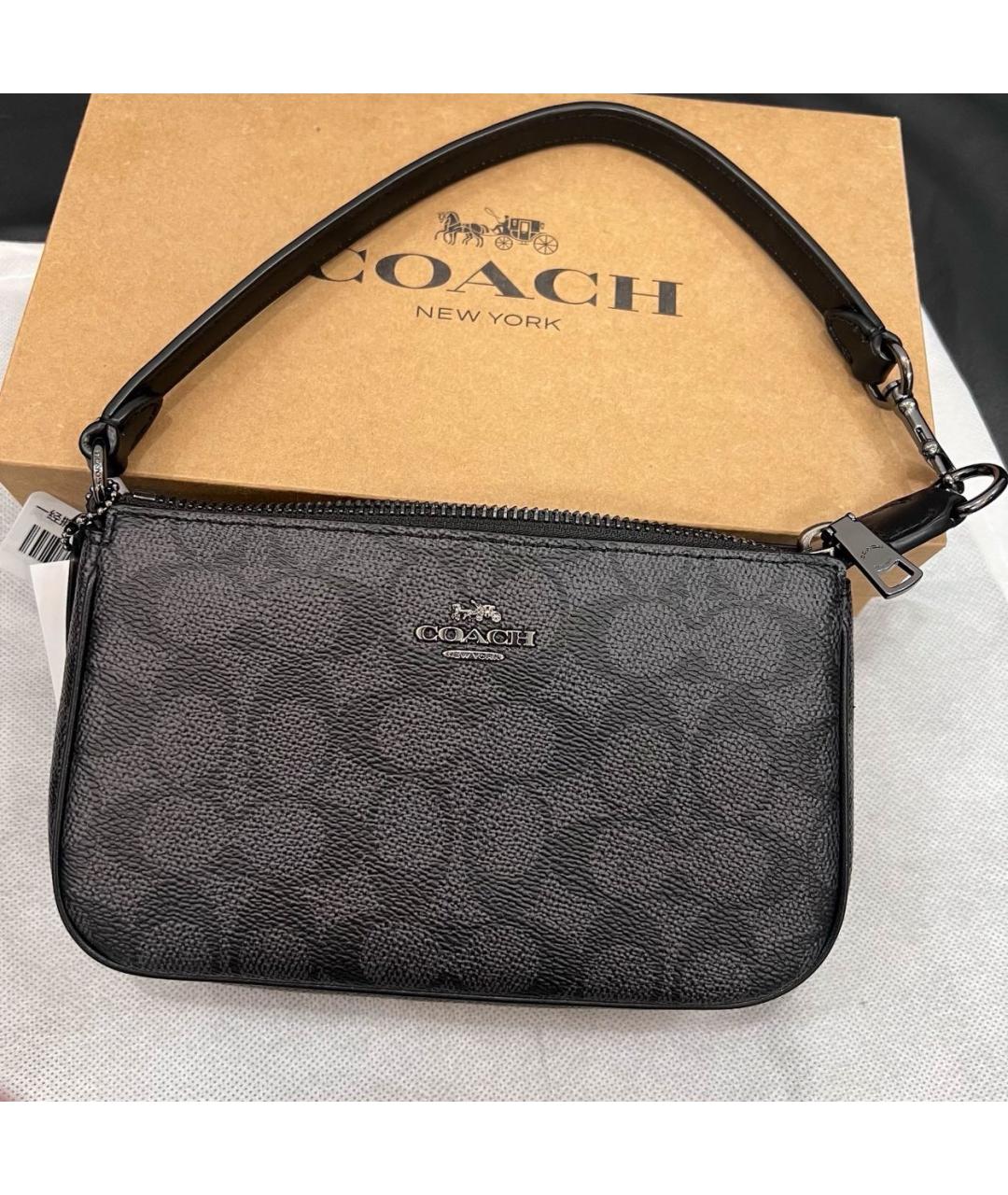 COACH Серая сумка через плечо, фото 5