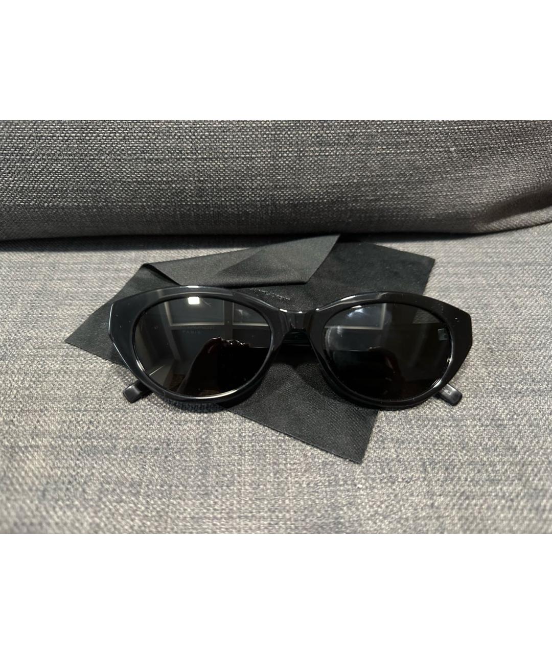 SAINT LAURENT Черные пластиковые солнцезащитные очки, фото 8