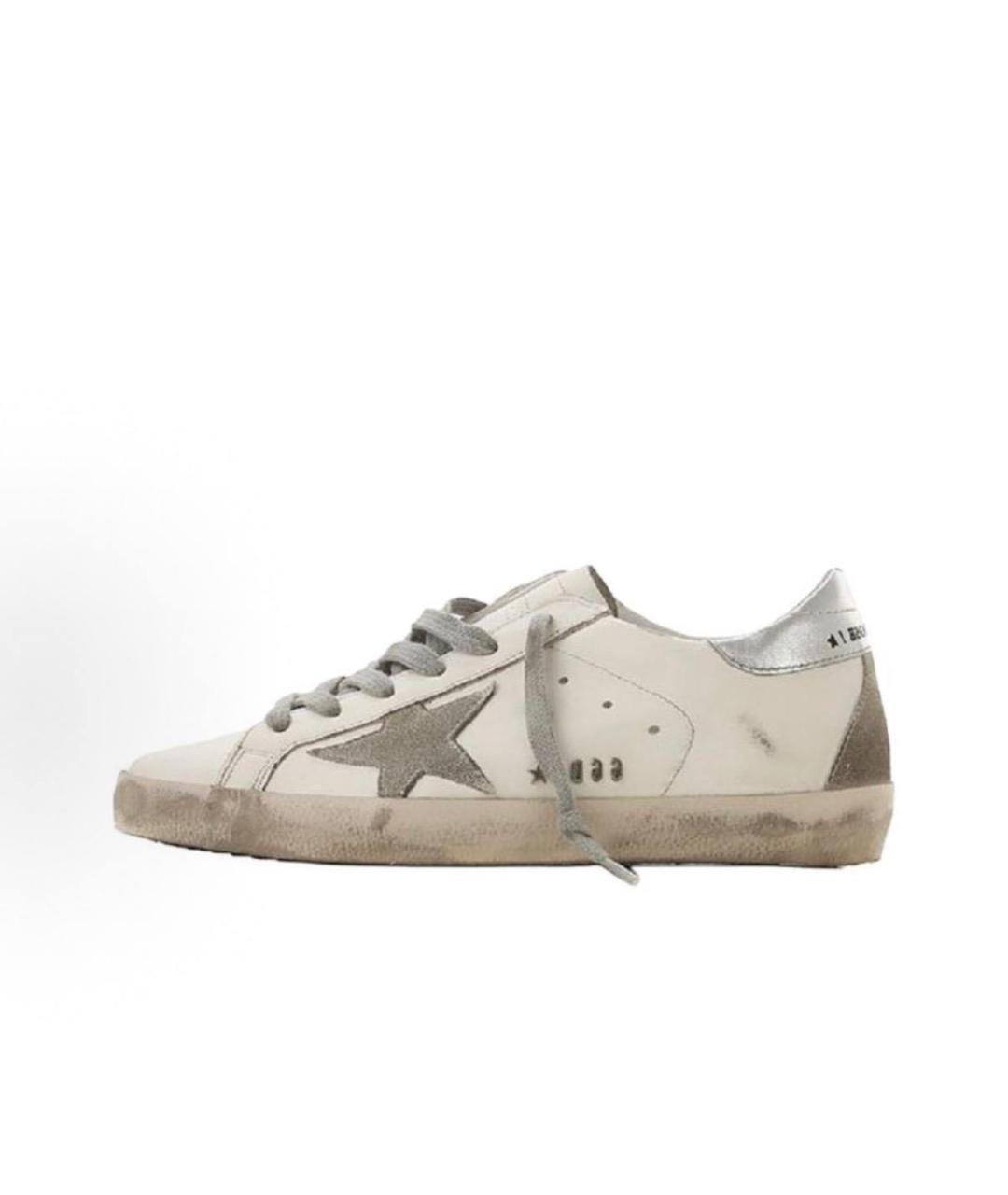 GOLDEN GOOSE Белые кожаные кеды, фото 3