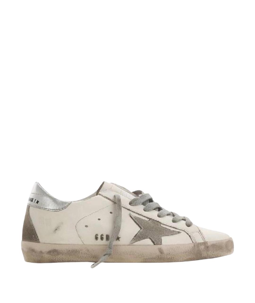 GOLDEN GOOSE Белые кожаные кеды, фото 1