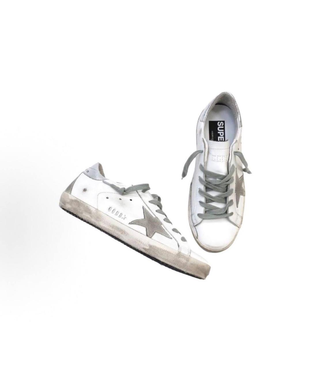 GOLDEN GOOSE Белые кожаные кеды, фото 5