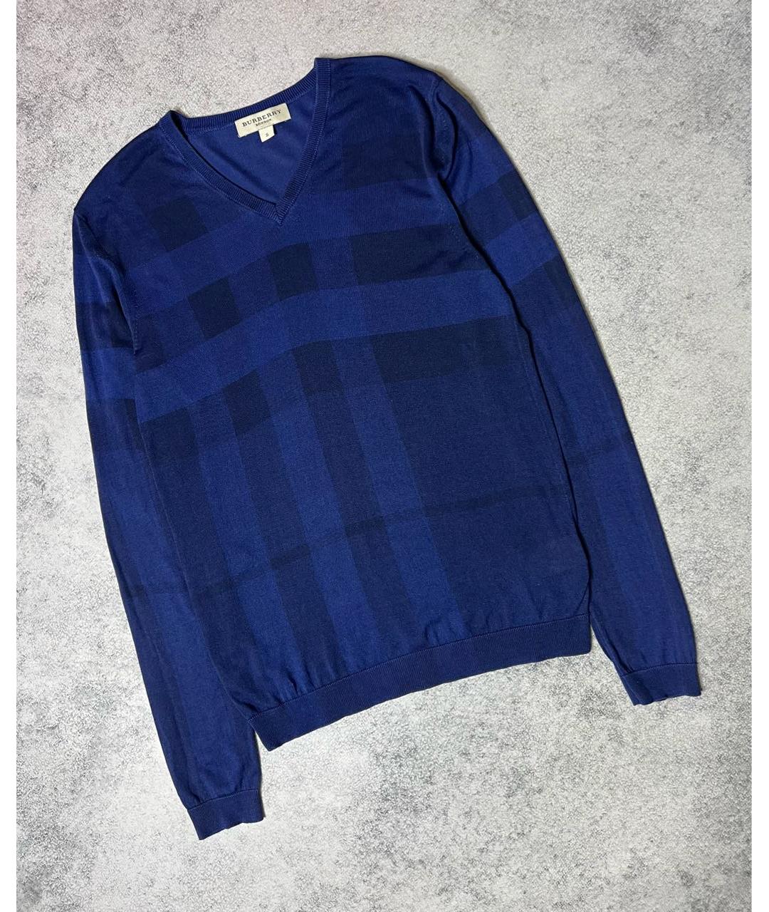 BURBERRY Синий шелковый джемпер / свитер, фото 8