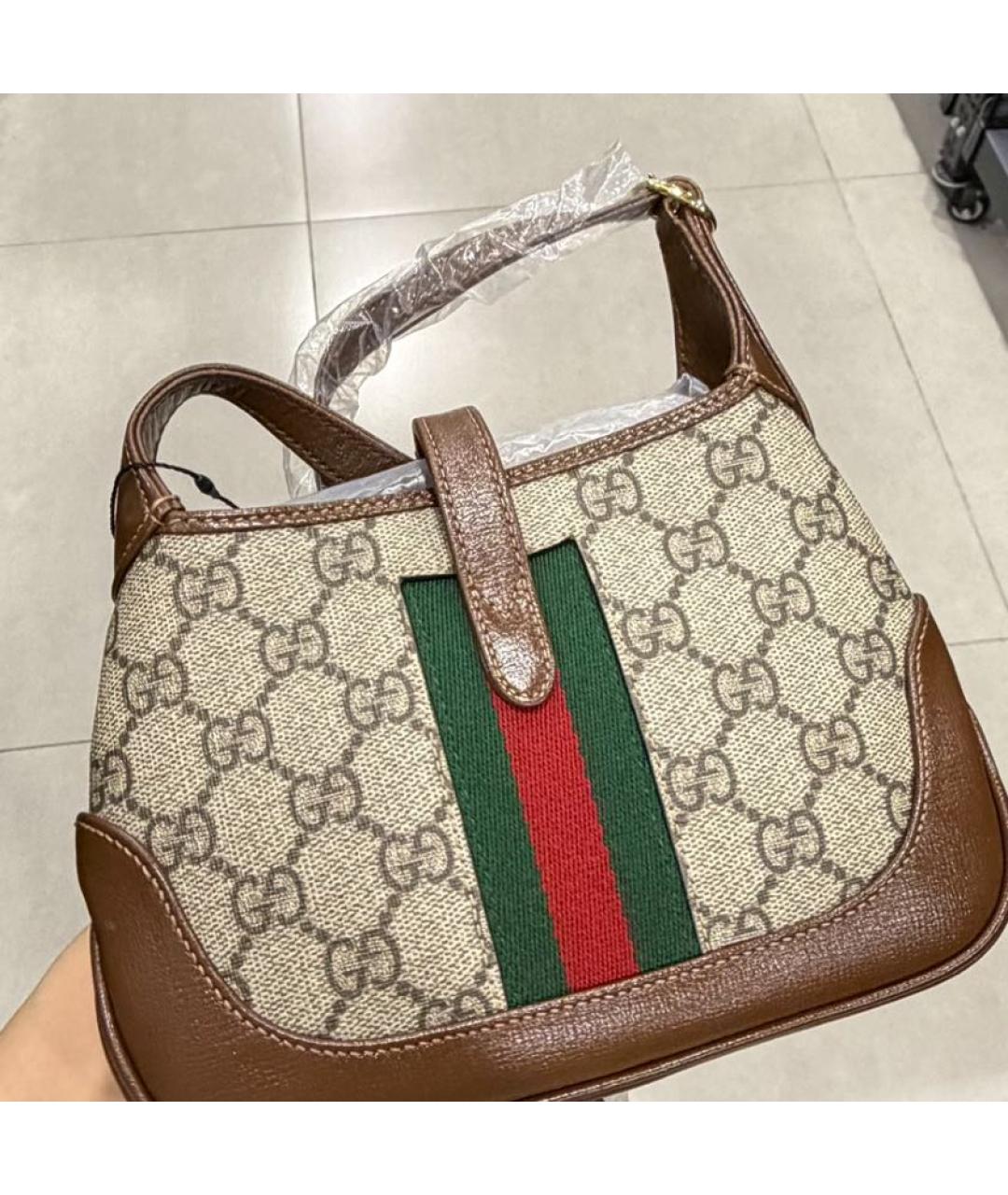 GUCCI Коричневая сумка с короткими ручками, фото 5