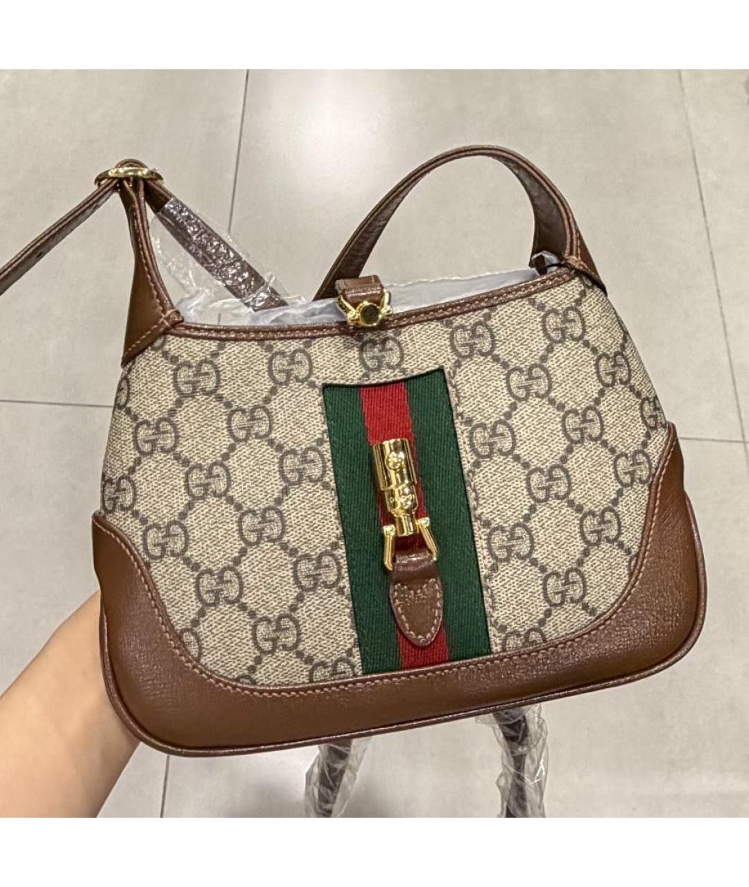 GUCCI Коричневая сумка с короткими ручками, фото 3