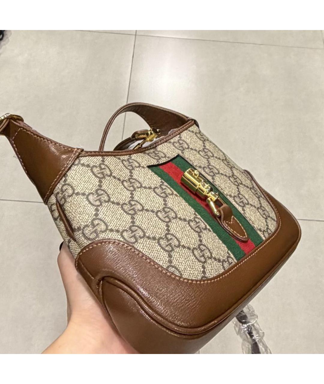 GUCCI Коричневая сумка с короткими ручками, фото 4