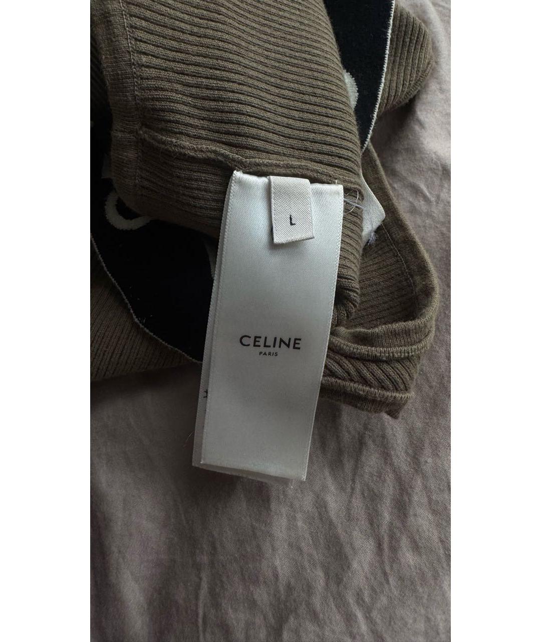 CELINE Коричневая полиэстеровая майка, фото 3