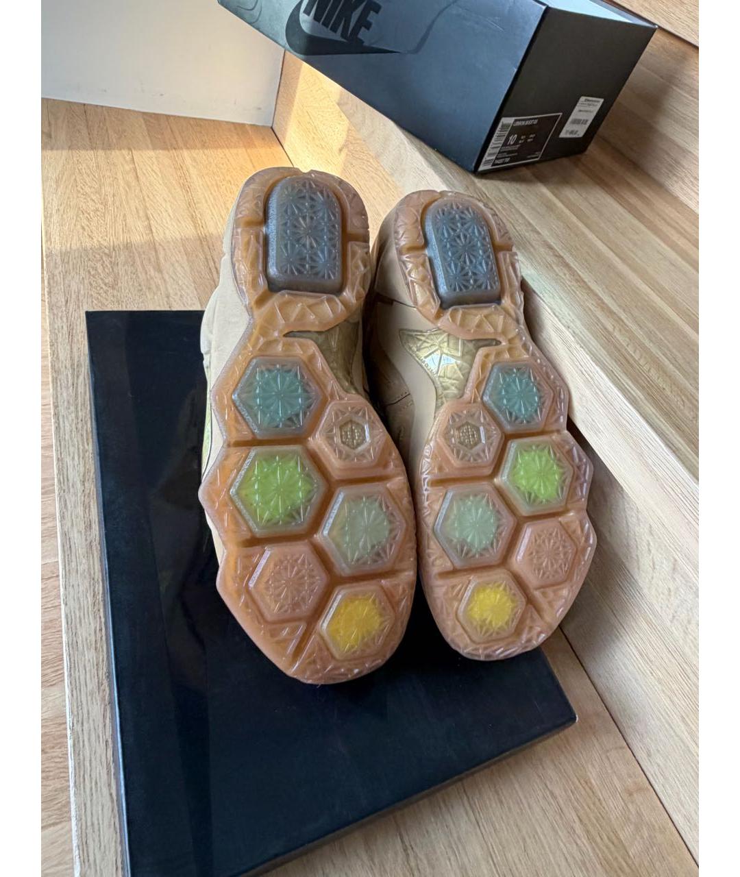 NIKE Горчичные замшевые высокие кроссовки / кеды, фото 7