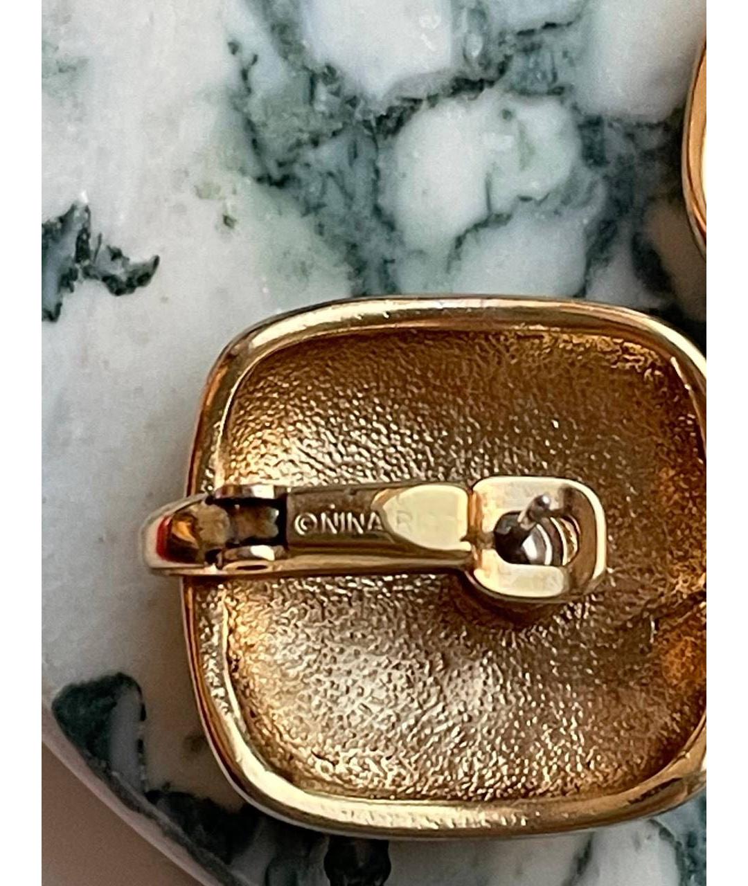 NINA RICCI Красные металлические серьги, фото 6