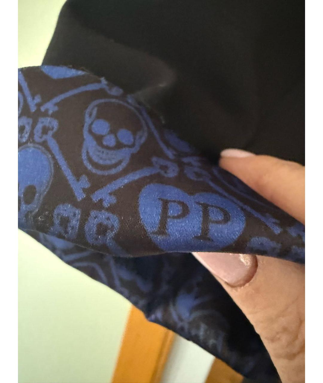 PHILIPP PLEIN Темно-синий хлопковый жакет/пиджак, фото 5