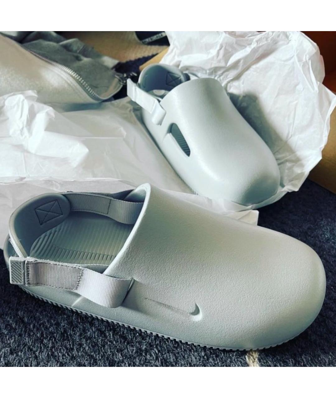 NIKE Серые шлепанцы, фото 7