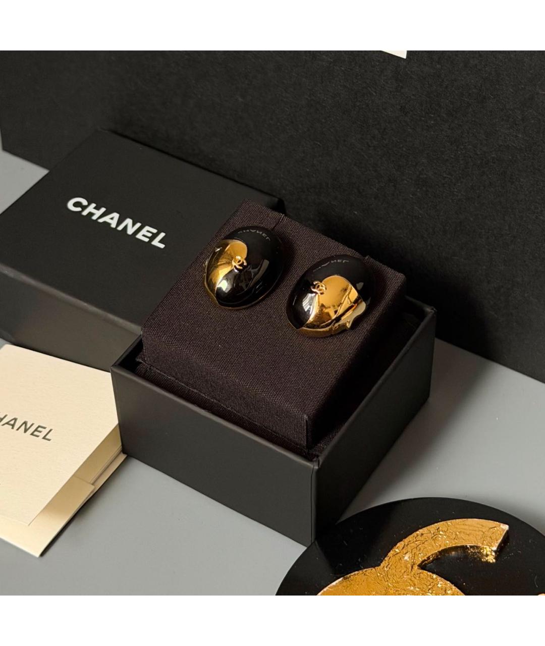 CHANEL Золотые серьги, фото 3