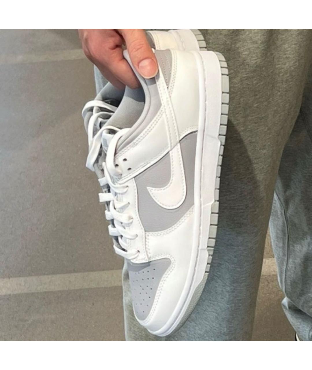 NIKE Серые кожаные низкие кроссовки / кеды, фото 7