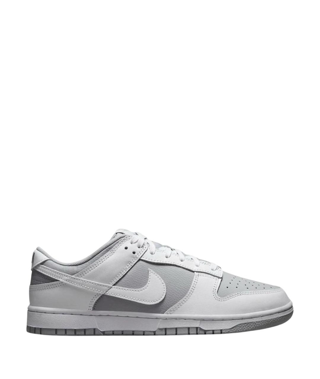 NIKE Серые кожаные низкие кроссовки / кеды, фото 1