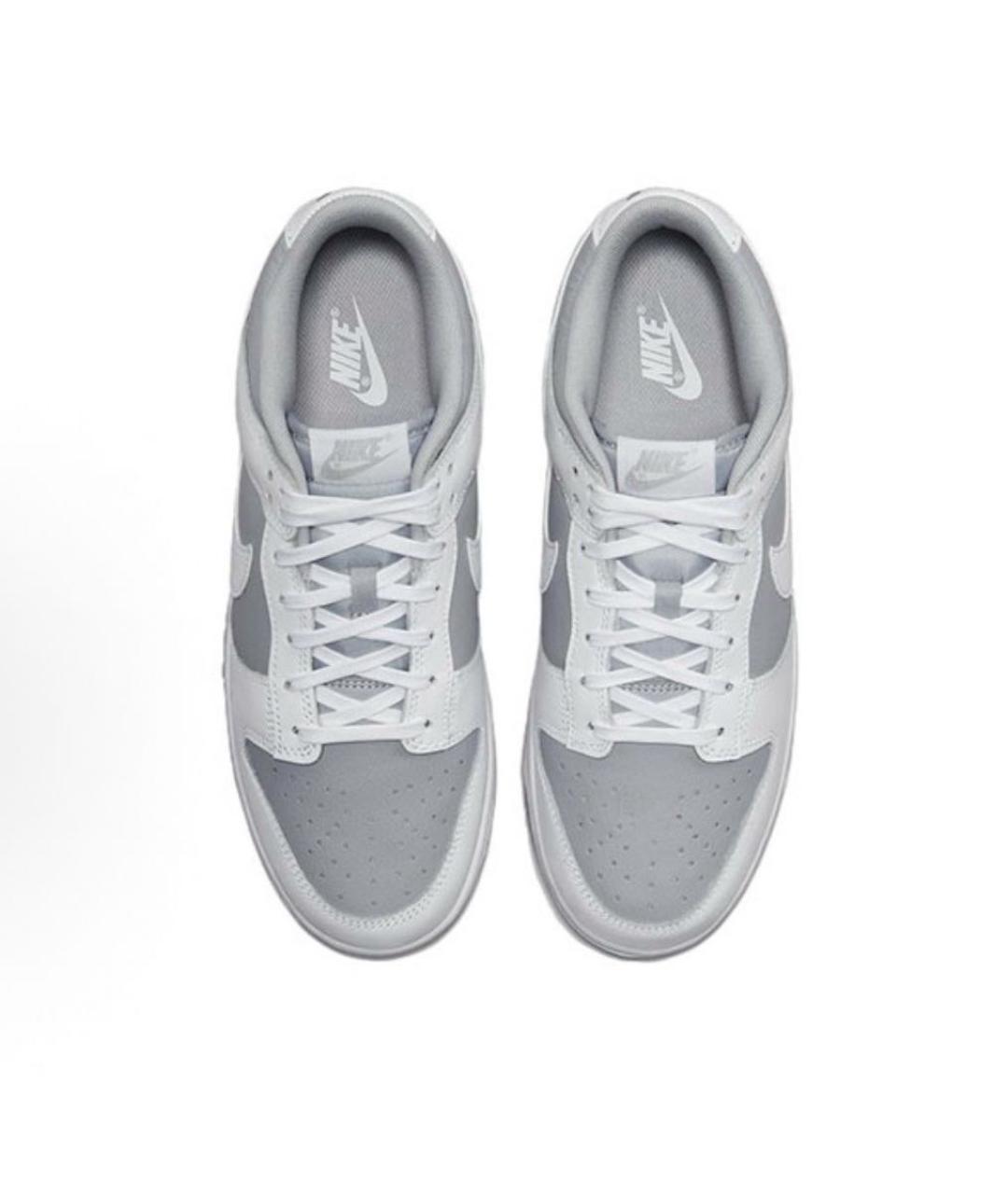 NIKE Серые кожаные низкие кроссовки / кеды, фото 3