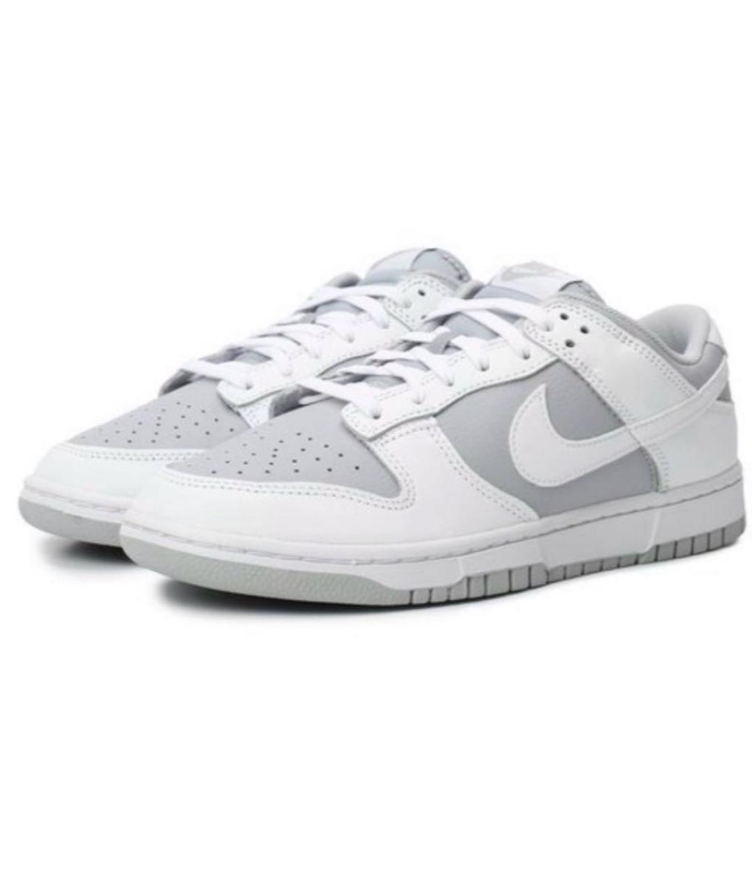 NIKE Серые кожаные низкие кроссовки / кеды, фото 2