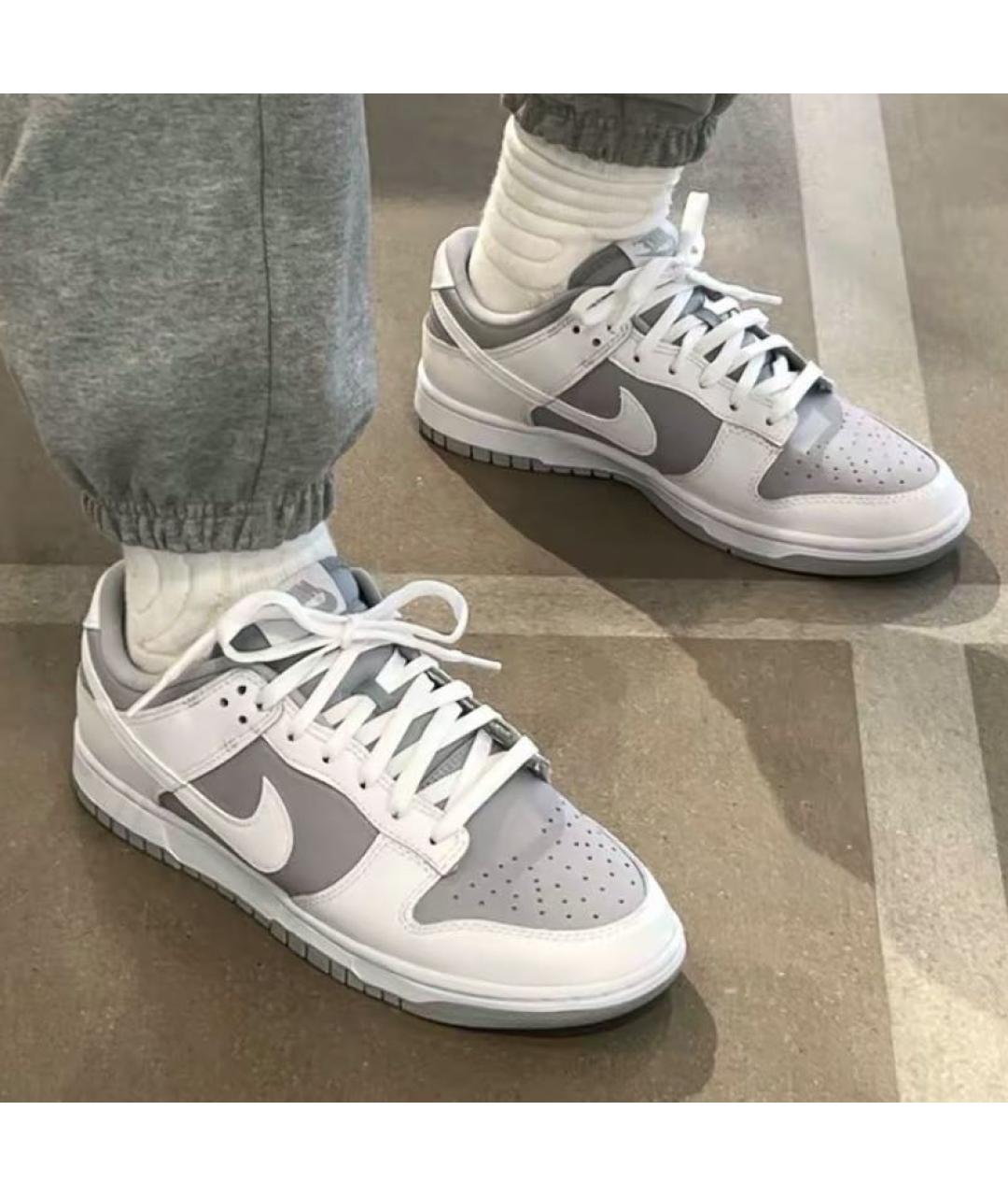 NIKE Серые кожаные кроссовки, фото 7