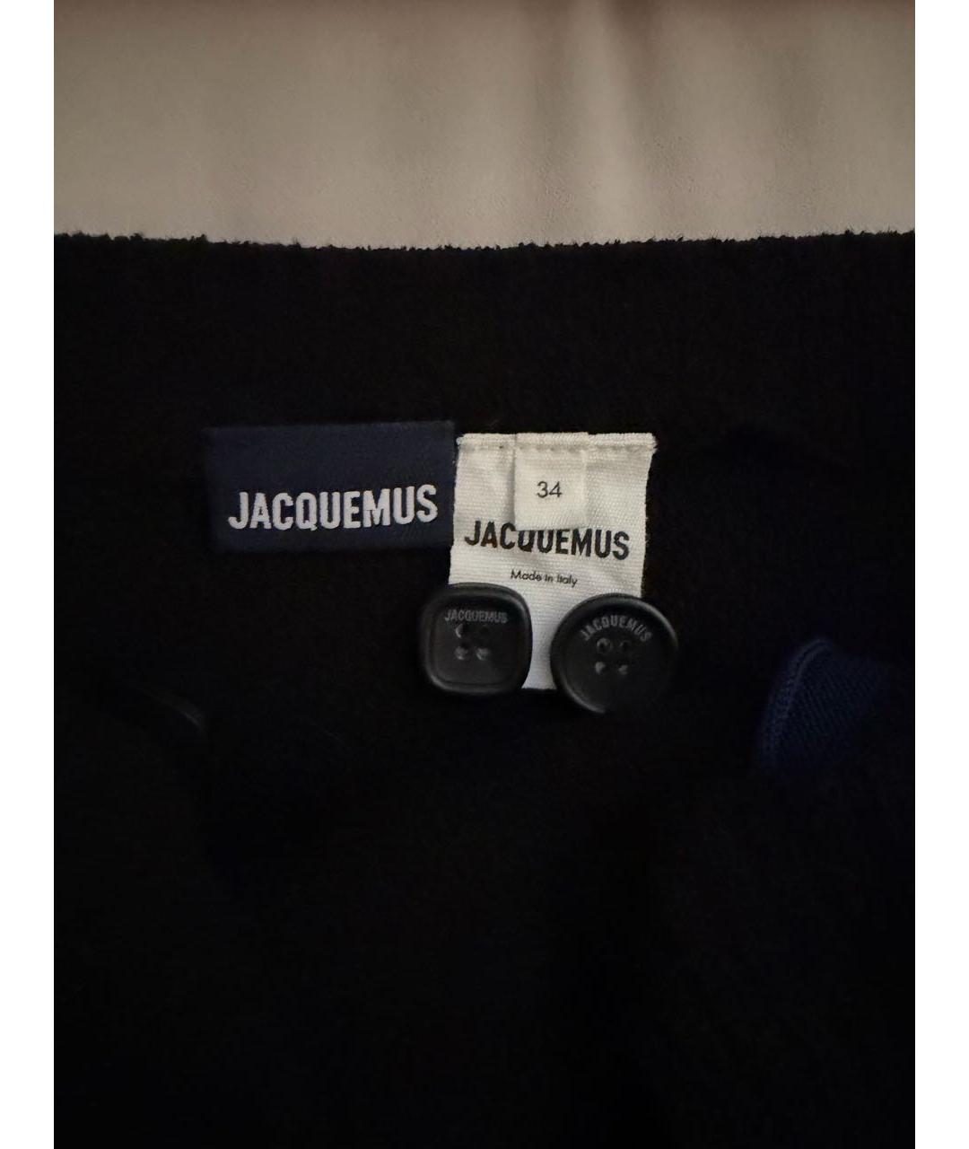 JACQUEMUS Черная хлопковая юбка мини, фото 7