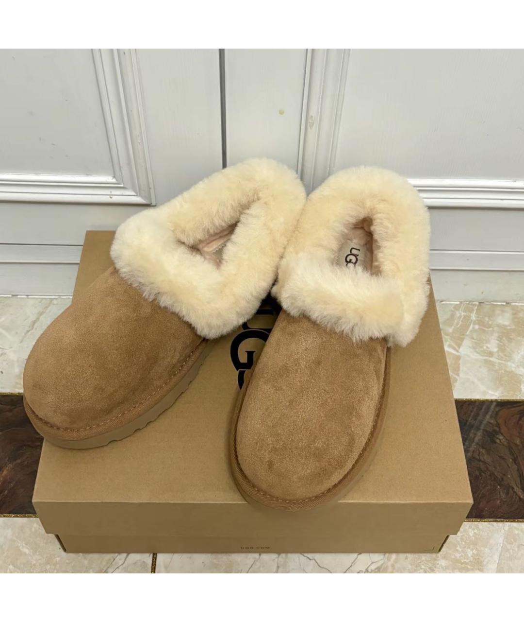 UGG Бежевые замшевые ботинки, фото 2