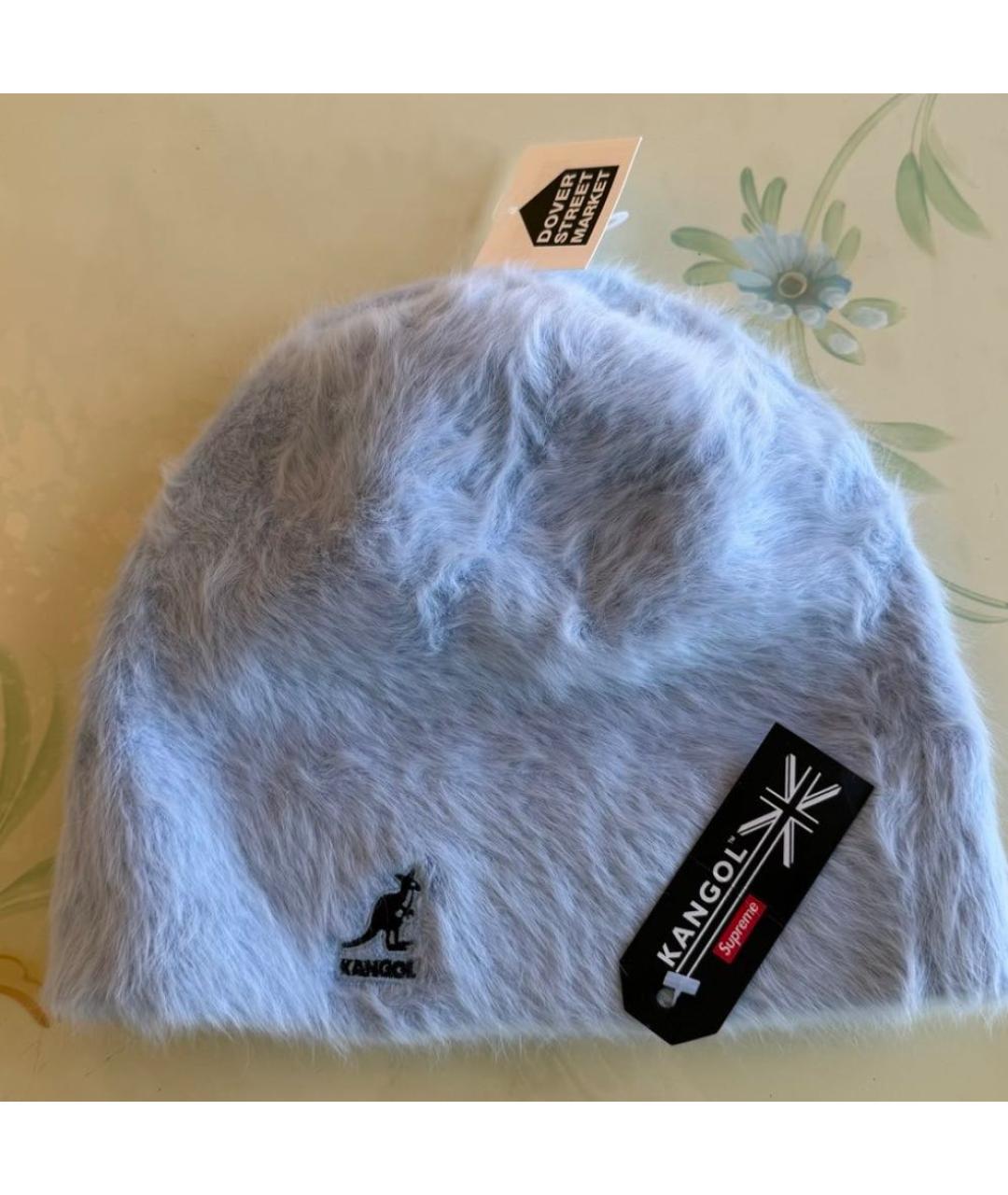 SUPREME Голубая шапка, фото 4