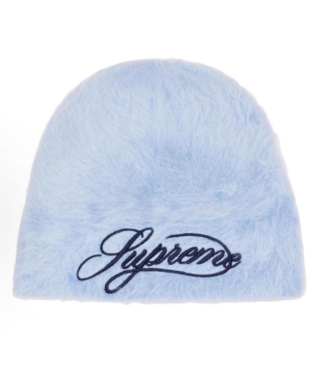 SUPREME Голубая шапка, фото 5