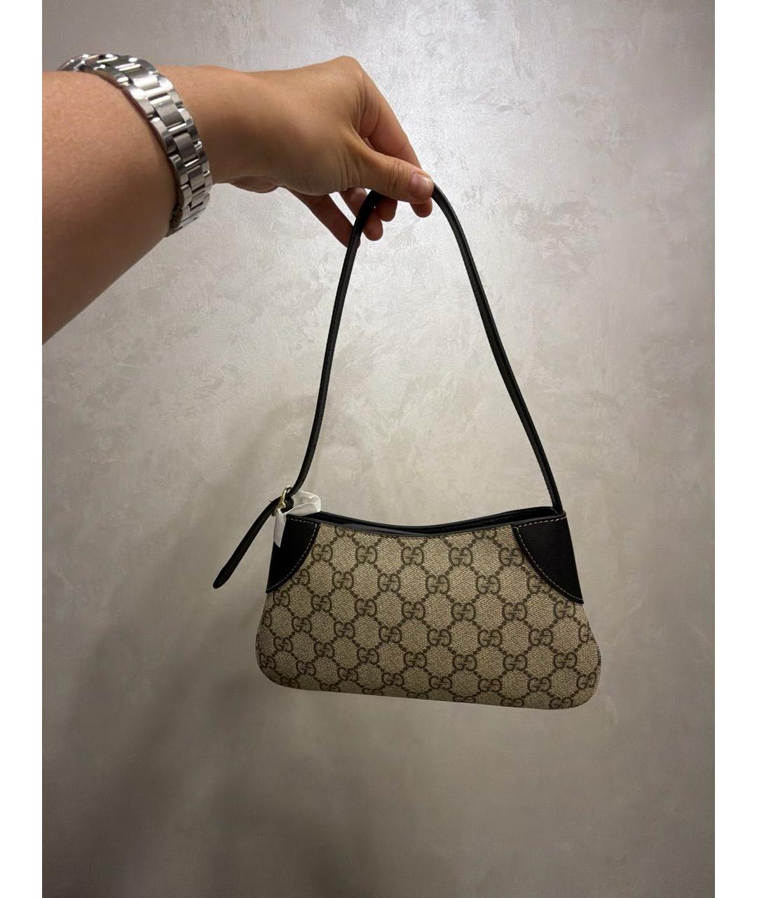 GUCCI Бежевая сумка с короткими ручками, фото 3