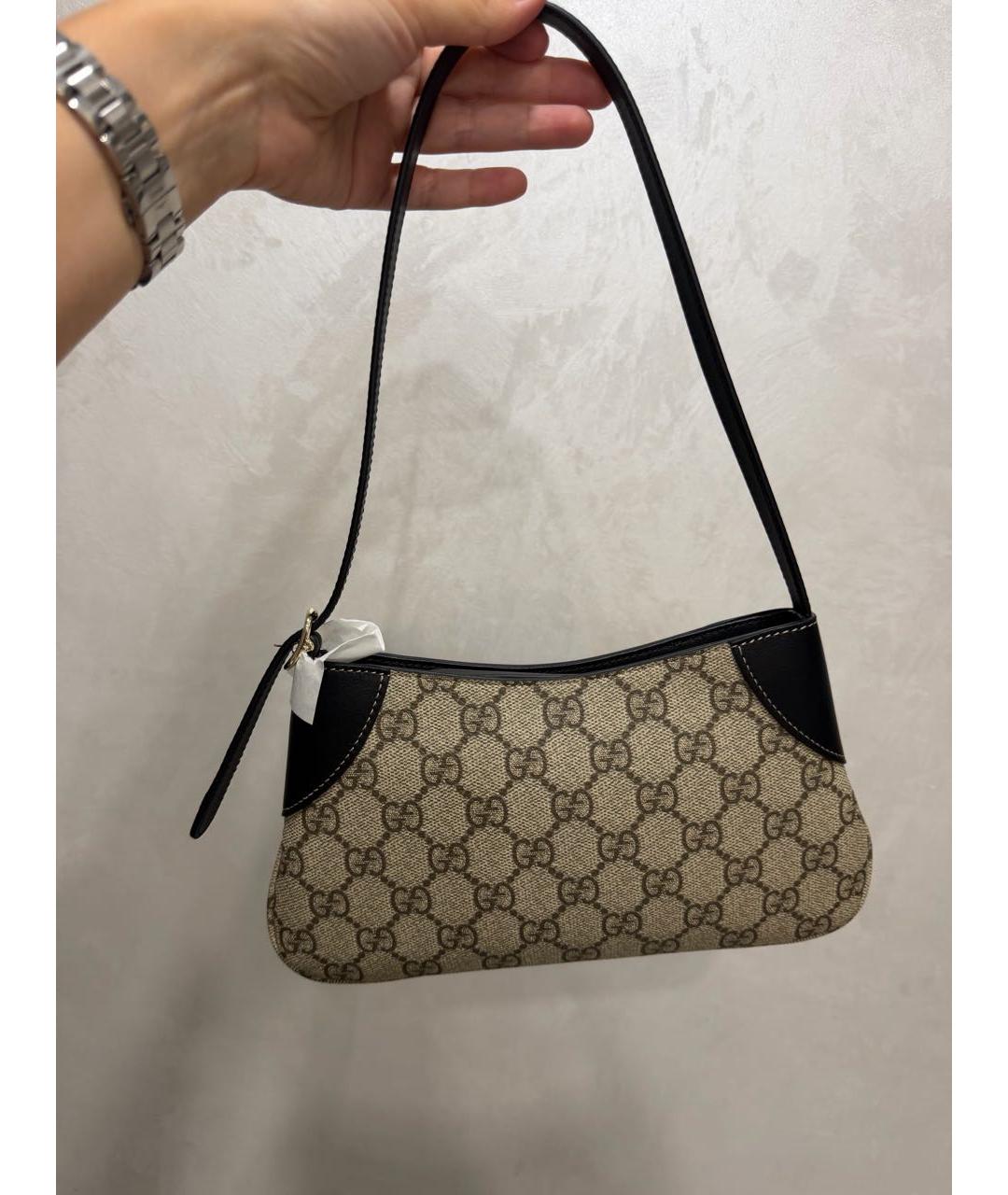 GUCCI Бежевая сумка с короткими ручками, фото 7