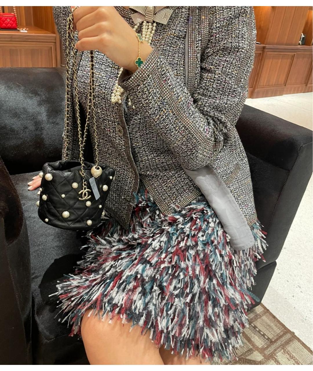 CHANEL Черная кожаная сумка через плечо, фото 7