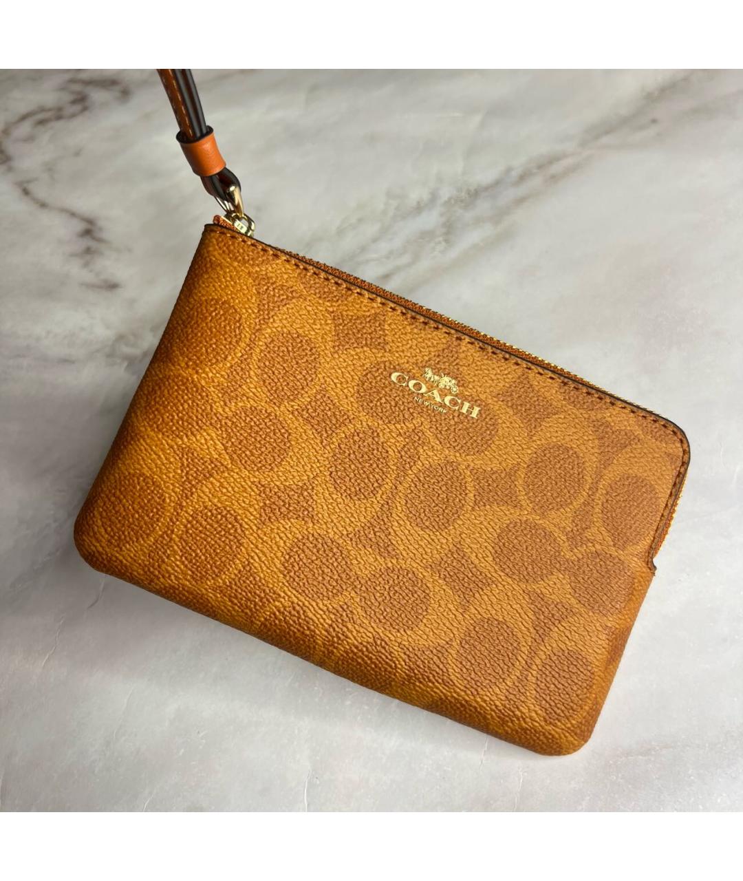 COACH Оранжевый кошелек, фото 7