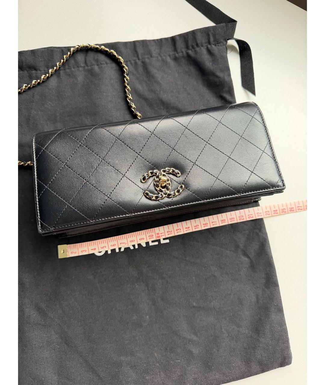 CHANEL Черная кожаная сумка через плечо, фото 4