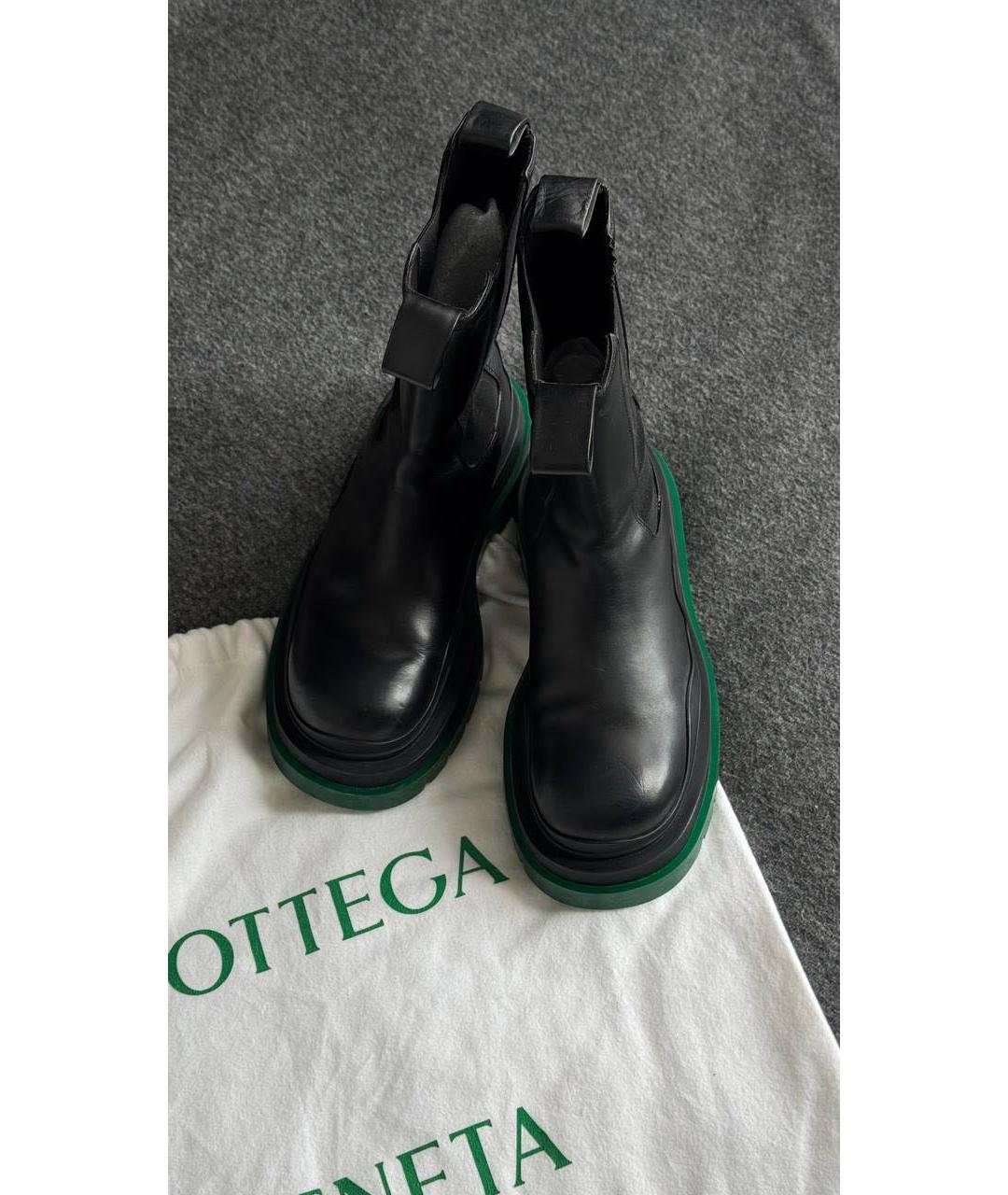 BOTTEGA VENETA Черные кожаные ботинки, фото 3