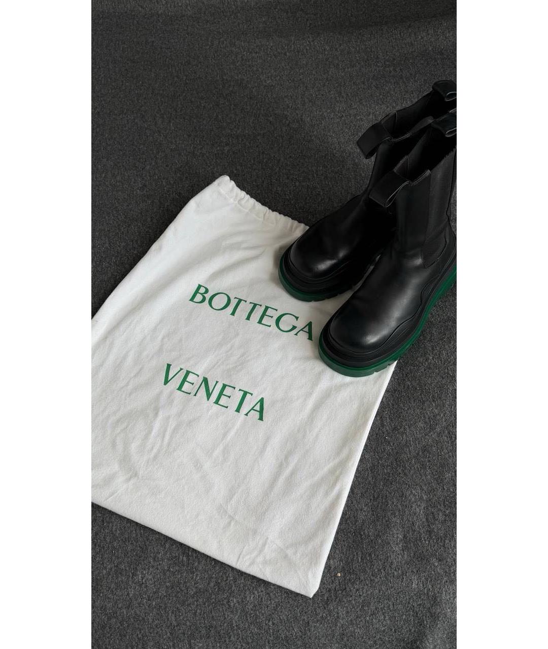 BOTTEGA VENETA Черные кожаные ботинки, фото 8