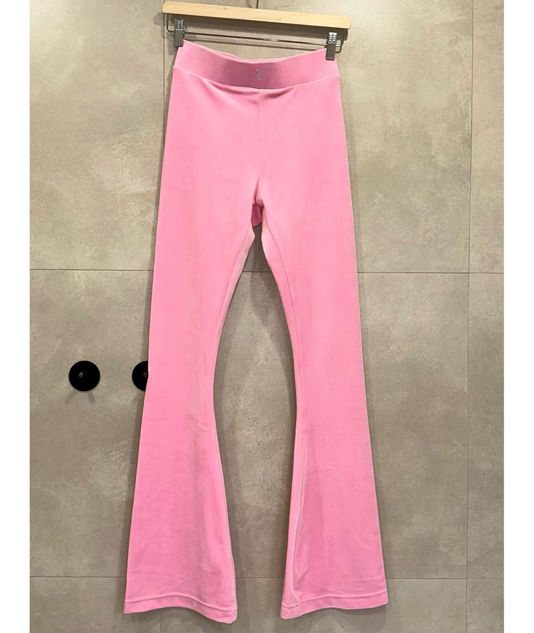 JUICY COUTURE Розовый велюровый костюм с брюками, фото 4