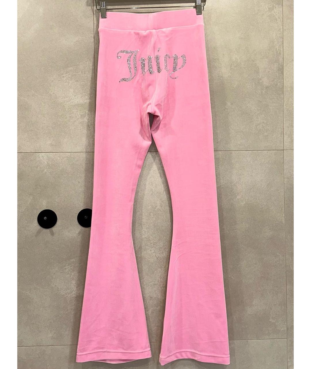 JUICY COUTURE Розовый велюровый костюм с брюками, фото 5
