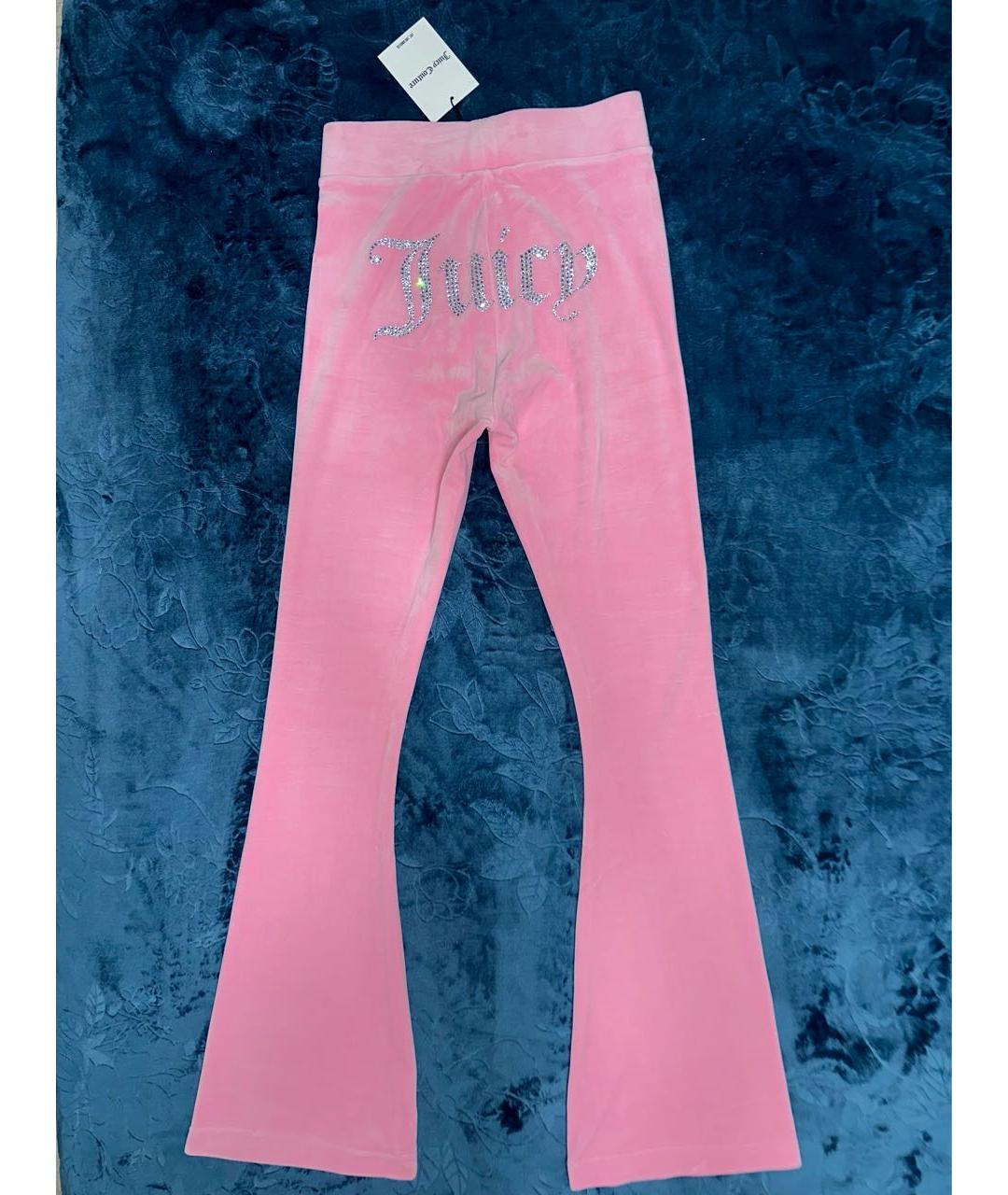 JUICY COUTURE Розовый велюровый костюм с брюками, фото 5