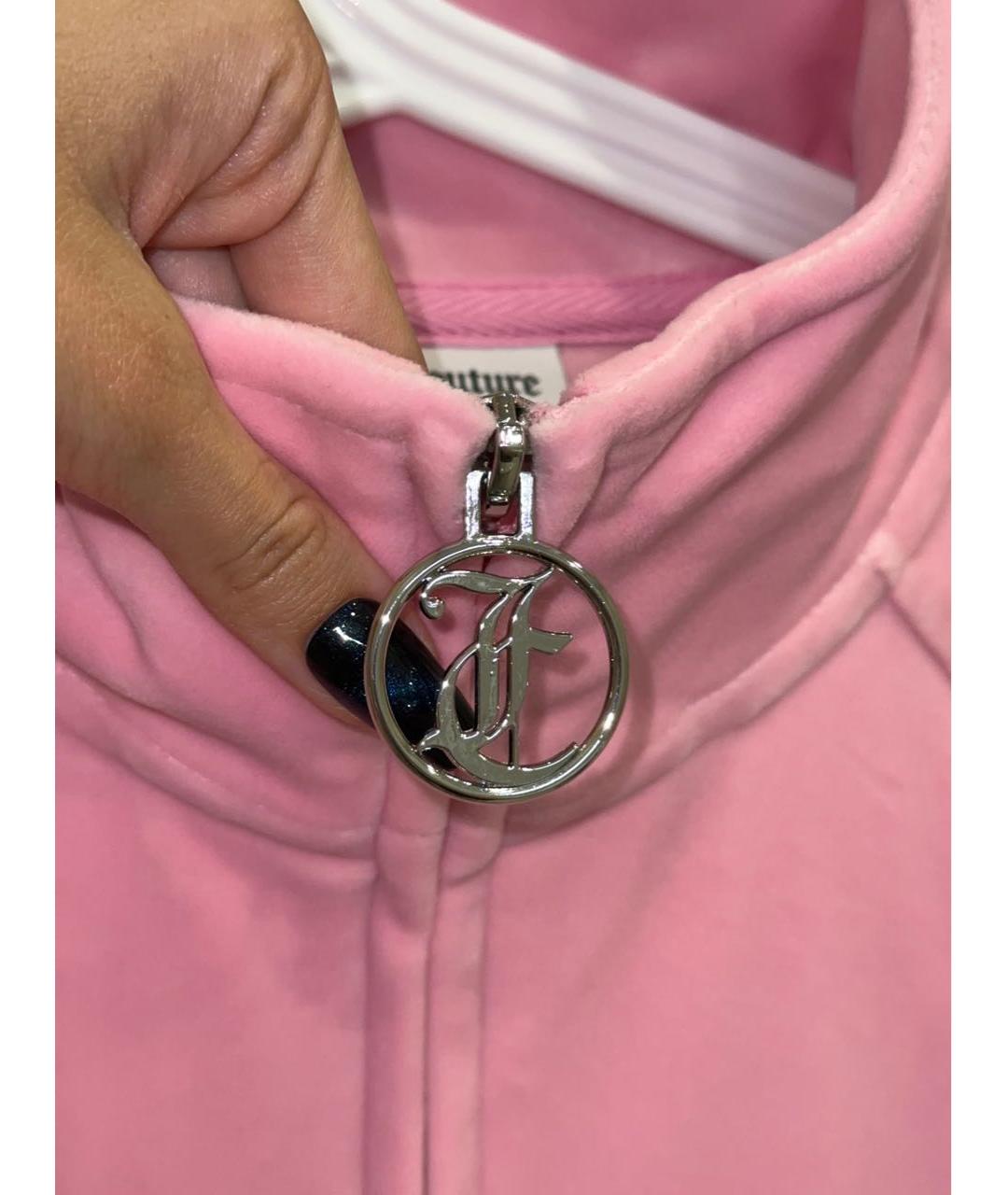 JUICY COUTURE Розовый велюровый костюм с брюками, фото 6
