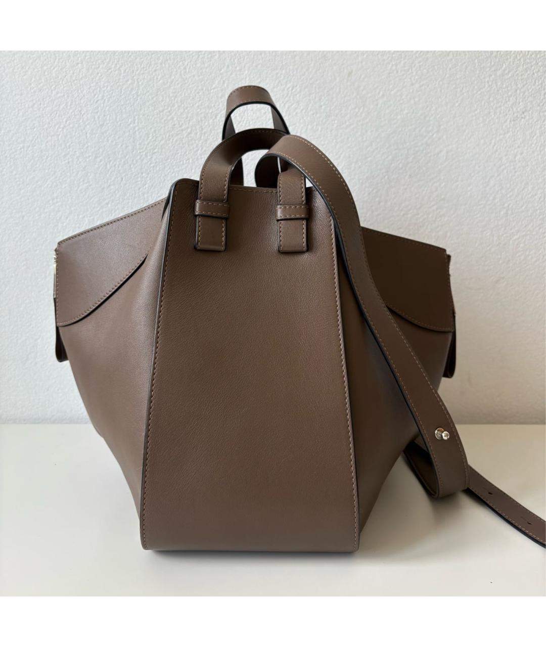 LOEWE Серая кожаная сумка тоут, фото 5