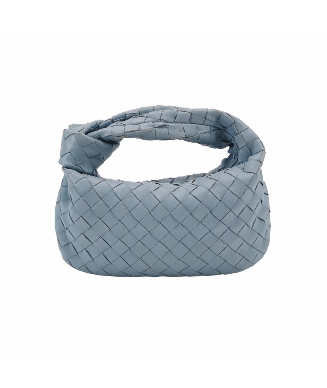 BOTTEGA VENETA Голубая кожаная сумка с короткими ручками, фото 6