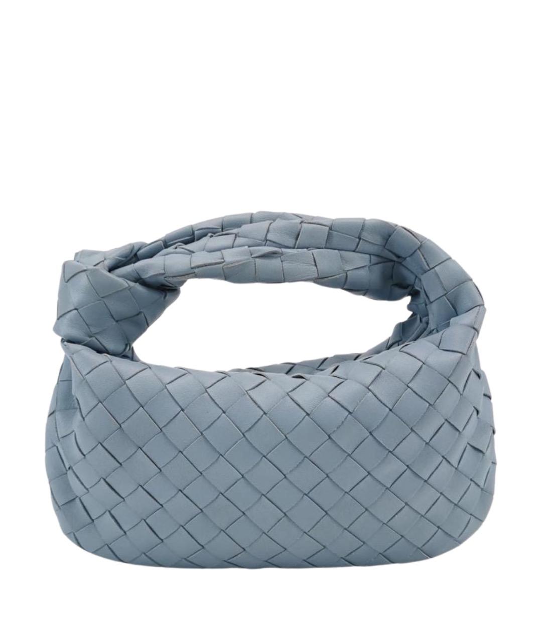 BOTTEGA VENETA Голубая кожаная сумка с короткими ручками, фото 1